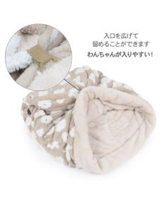 PET PARADISE ペットパラダイス ボア 寝袋 筒形 《お花柄》 S 超小型犬