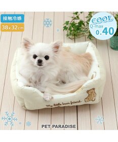 PET PARADISE ペットパラダイス くまちゃん クールカドラー 《mix柄》 角型 Ｓ 超小型犬
