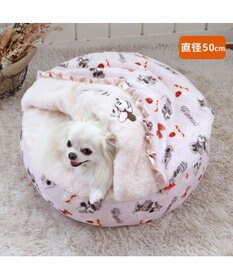 PET PARADISE ディズニー ミニーマウス 丸形寝袋 遠赤外線 《ケーキ柄》 50cm