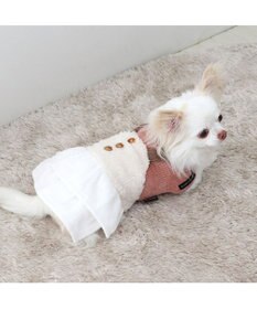 PET PARADISE ペットパラダイス ボア スカートつなぎ 小型犬