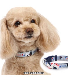 PET PARADISE リサとガスパール リボン付き首輪 《パリ柄》 ３Ｓ 小型犬