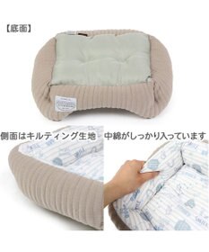 PET PARADISE 犬 ベッド キルト カドラーベッド (38×32cm) 《グレージュ/ ピンク/ ホワイト》