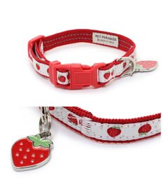 PET PARADISE ペットパラダイス 苺チャーム付き首輪 ＳＳ