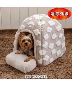  ペットパラダイス 遠赤外線  ボアハウス 《お花柄》 小型犬