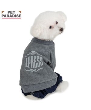  J.PRESS ロゴ 裏起毛 ロンパース 小型犬