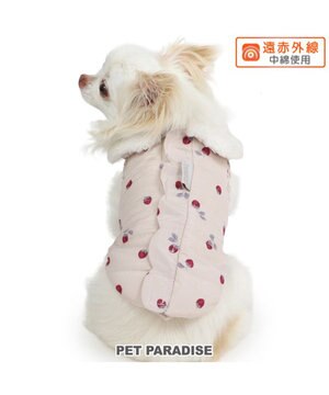  ペットパラダイス 遠赤外線 背中開き 綿入りベスト 《いちご》 超小型犬 小型犬