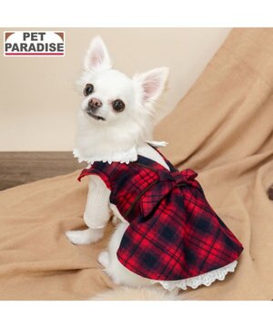  ペットパラダイス チェック ワンピース 小型犬