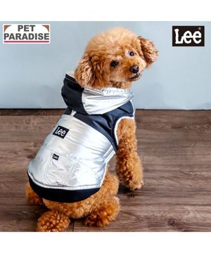  Lee フード付 綿入れベスト 《シルバー》 小型犬