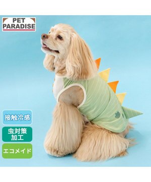  ペットパラダイス 恐竜 ボーダー エコメイド タンクトップ 中型犬 大型犬