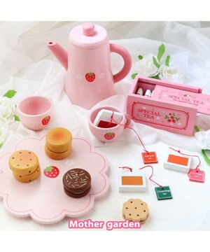  マザーガーデン 野いちごままごと ポット＆紅茶セット 木のおままごと