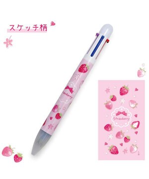  マザーガーデン 野いちご ６色ボールペン 《スケッチ柄》