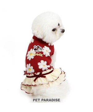  ディズニー ミニー ニットスカート《花柄》小型犬