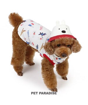  リサとガスパール バケットハット付き Tシャツ 《パリ柄》 小型犬