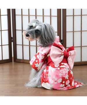  ペットパラダイス 着物 《 牡丹桜柄 》 小型犬