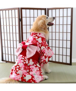  ペットパラダイス 着物 《 牡丹桜柄 》 中型犬 大型犬