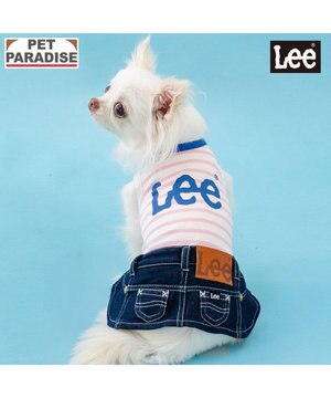  Lee 鹿の子 ボーダー スカートつなぎ 小型犬