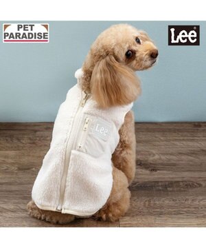  Lee ジップボア ベスト ホワイト 小型犬