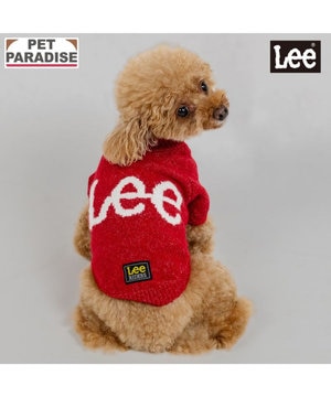  Lee モヘア ロゴニット 《レッド》 小型犬
