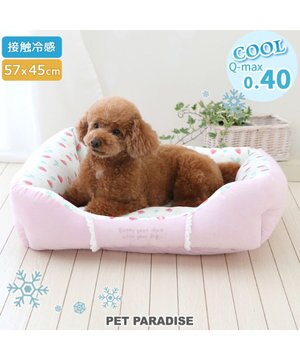  ペットパラダイス クールカドラー 角型《いちご＆お花柄》 小型犬