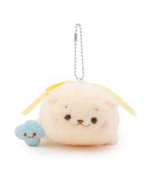  しろたん リボンキーホルダー 《らっこいぬ》