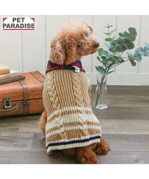  ペットパラダイス 襟付ニットベスト 小型犬