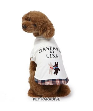  リサとガスパール シンプル刺繍 Ｔシャツ 《であい柄》 小型犬
