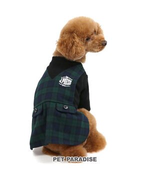  J.PRESS スカートつなぎ ブラックウォッチ 小型犬