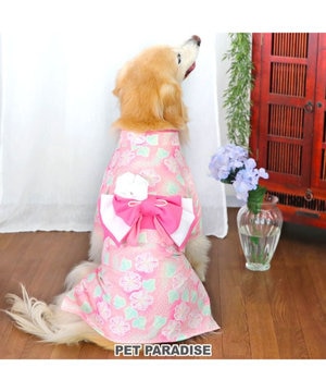  ペットパラダイス 絞り風 浴衣 《朝顔》 中型犬 大型犬