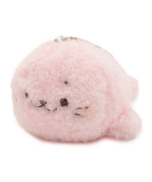  しろたん ふわふわキーホルダー 《桃》 単品