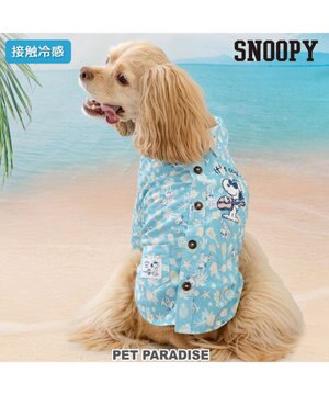  スヌーピー 接触冷感 背中開き リゾートシャツ 中型犬