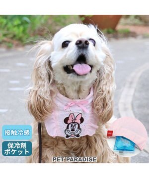  ディズニー ミニーマウス フリル クールネック バンダナ  保冷剤付き SM【中型犬】
