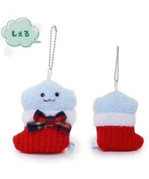  しろたん クリスマス靴下キーホルダー 《しぇる》 単品