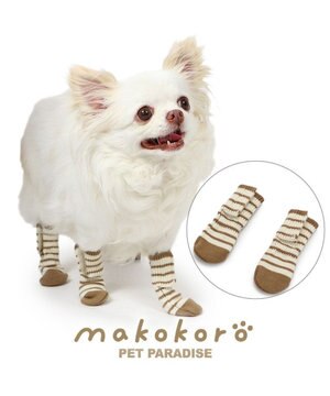  ペットパラダイス makokoro スリット 靴下 《ボーダー》  Ｓ 小型犬