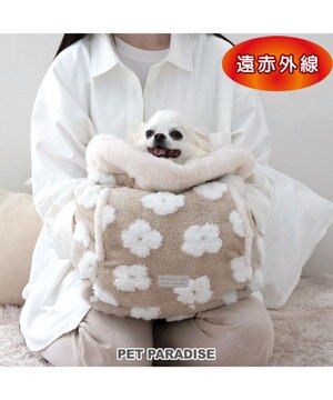  ペットパラダイス 遠赤外線 ボア 犬たんぽ 《お花柄》S