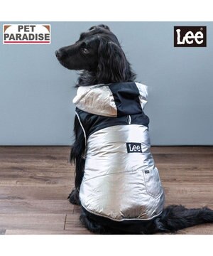  Lee フード付 綿入れベスト 《シルバー》 中型犬 大型犬