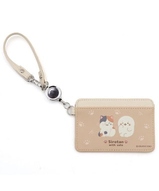 Mother garden しろたん リール付きパスケース 《with cats》 単品