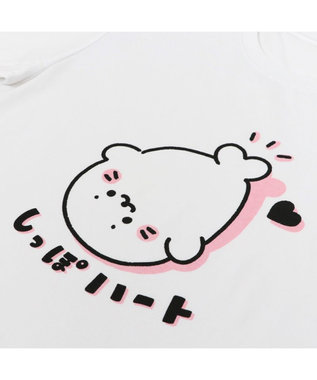Mother garden しろたん Tシャツ 半袖 《しっぽハート》  ユニセックス 男女兼用 白~オフホワイト