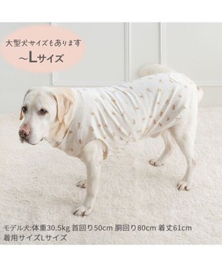 PET PARADISE ペットパラダイス くまさん はじめてのタンクトップ 《おやすみ柄》 中型犬 大型犬 オフホワイト