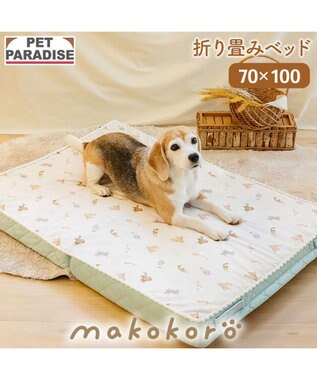  ペットパラダイス makokoro シニアベッド 《犬柄》 Ｌ