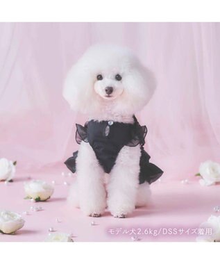 PET PARADISE cherircouture 接触冷感リボンワンピース 《ブラック》 小型犬 ブラック