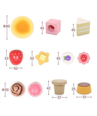 Mother garden 1.5歳からの木のおもちゃ マザーガーデン ファースト スウィートカフェリボン ピンク（淡）