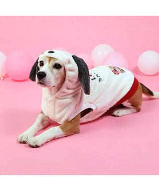 PET PARADISE スヌーピー ベストパーカー 《 なりきり ラブ》 中型犬 白~オフホワイト