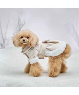 PET PARADISE cherircouture バックリボンコート 小型犬 ベージュ