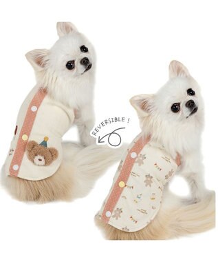 PET PARADISE ペットパラダイス くまちゃん やさしいベスト 《風船》　小型犬 オフホワイト