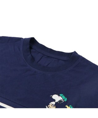 PET PARADISE お揃い Ｔシャツ オーナー用 スヌーピー 野球柄 ユニセックス ネイビー