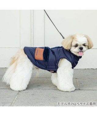 PET PARADISE ペットパラダイス 遠赤外線 保温 エアベスト 《ネイビー》 小型犬 ネイビー
