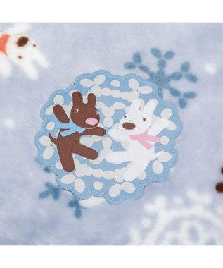 PET PARADISE リサとガスパール 遠赤外線 ボアマット 《雪編み柄》 ブルー