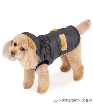 PET PARADISE ペットパラダイス 防寒フード付コート 小型犬 ブラック