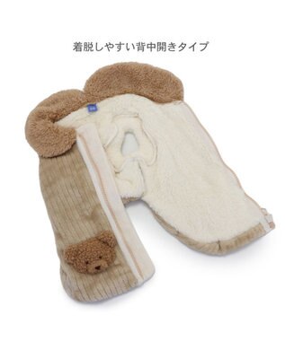 PET PARADISE ペットパラダイス くまちゃん 背中開き ジップ ベスト 小型犬 ベージュ