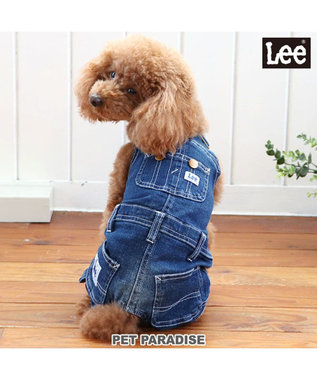 PET PARADISE  Lee デニム オーバーオール  白ステッチ 小型犬